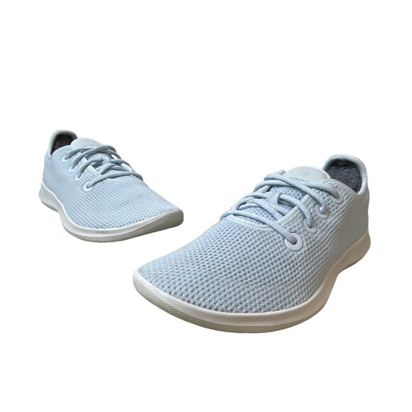 AllBirds ReRun Men's Clarity Blue & White Tree Runner Running Shoes Size M9 - Picture 1 of 9